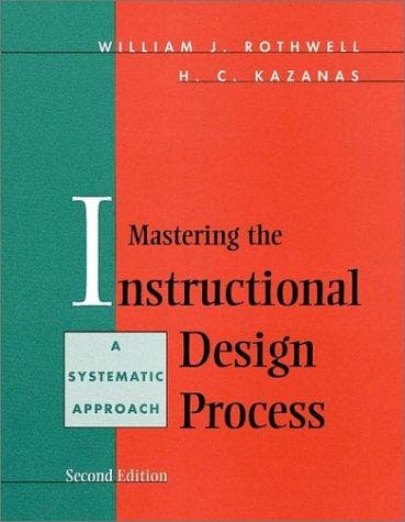 Tapa de Mastering the instructional design process