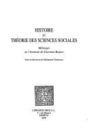 Tapa de Histoire et théorie des sciences sociales