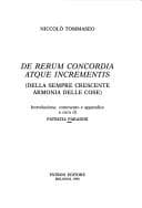 Tapa de De rerum concordia atque incrementis =