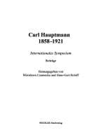 Tapa de Carl Hauptmann: 1858 - 1921: internationales Symposium; Beitr age