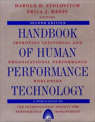 Tapa de Handbook of human performance technology