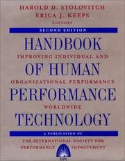 Tapa de Handbook of human performance technology