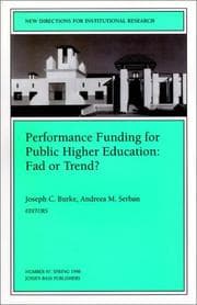 Tapa de Performance funding for public higher education