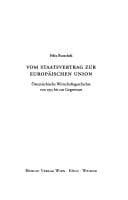 Tapa de Vom Staatsvertrag zur Europ aischen Union: osterreichische Wirtschaftsgeschichte von 1955 bis zur Gegenwart