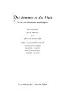 Tapa de Des hommes et des bêtes