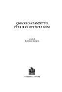 Tapa de Omaggio a Zanzotto per i suoi ottanta anni