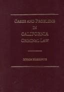 Tapa de Cases and problems in California criminal law