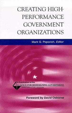Tapa de Creating high-performance government organizations