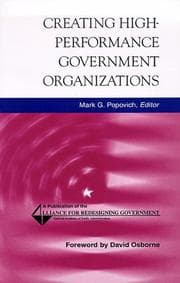 Tapa de Creating high-performance government organizations