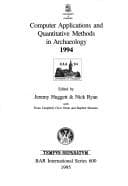 Tapa de Computer applications and quantitative methods in archaeology, 1994
