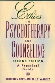 Tapa de Ethics in psychotherapy and counseling