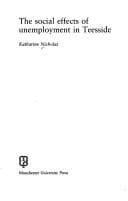 Tapa de The social effects of unemployment in Teesside