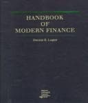 Tapa de Handbook of modern finance