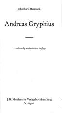 Tapa de Andreas Gryphius