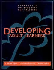 Tapa de Developing adult learners