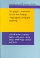 Tapa de Pedagogical norms for second and foreign language learning and teaching