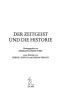 Tapa de Der Zeitgeist und die Historie