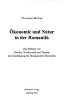 Tapa de Okonomie und Natur in der Romantik: das Denken von Novalis, Wordsworth und Thoreau als Grundlegung der  okologischen  Okonomik