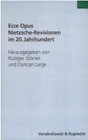 Tapa de Ecce Opus: Nietzsche-Revisionen im 20. Jahrhundert