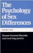 Tapa de The psychology of sex differences