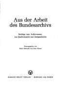 Tapa de Aus der Arbeit des Bundesarchivs