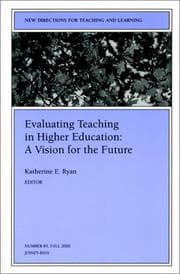 Tapa de Evaluating Teaching in Higher Education: A Vision for the Future