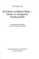Tapa de Karl Bath und Martin Buber-Denker in dialogischer Nachbarschaft?