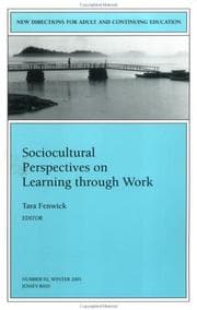 Tapa de New Directions for Adult and Continuing Education No.92, Winter 2001 Sociocultural Perspective on Learning through Work
