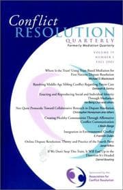 Tapa de Conflict Resolution Quarterly, No. 1,2001