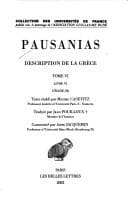 Tapa de Description de la Grèce, tome 6, livre 6