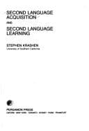 Tapa de Second Language Acquisition and Second Language Learning (Language Teaching Methodology Series)
