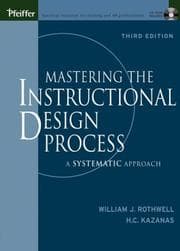Tapa de Mastering the Instructional Design Process with CD-Rom