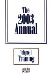 Tapa de The 2003 Annual, Training (J-B Pfeiffer Annual Paperback Vol1)