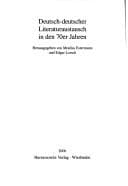 Tapa de Deutsch-deutscher Literaturaustausch in den 70er Jahren