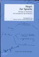 Tapa de Hegel: zur Sprache; Beitr age zur Geschichte des europ aischen Sprachdenkens. Festschrift f ur J urgen Trabant zum 60. Geburtstag