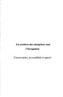 Tapa de Les archives des entreprises sous l'occupation