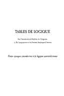 Tapa de Tables de logique