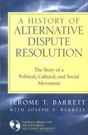 Tapa de A history of alternative dispute resolution