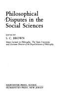 Tapa de Philosophical disputes in the social sciences