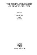 Tapa de Social Philosophy of Ernest Gellner