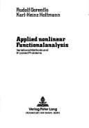 Tapa de Applied Nonlinear Functional Analysis (Methoden Und Verfahren Der Mathematischen Physik,)