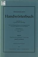 Tapa de Mittelniederdeutsches Handwörterbuch [von] Agathe Lasch und Conrad Borchling
