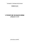 Tapa de L' écriture buissonnière