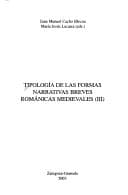 Tapa de Tipología de las formas narrativas breves románicas medievales (III)