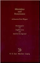 Tapa de Mittelalter und Renaissance: in honorem Fritz Wagner