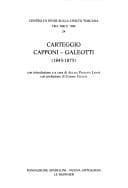 Tapa de Carteggio Capponi-Galeotti (1845-1875)