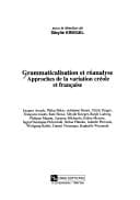 Tapa de Grammaticalisation et réanalyse