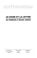 Tapa de Le signe et la lettre