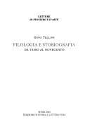 Tapa de Filologia e storiografia