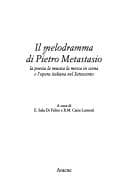 Tapa de Il melodramma di Pietro Metastasio